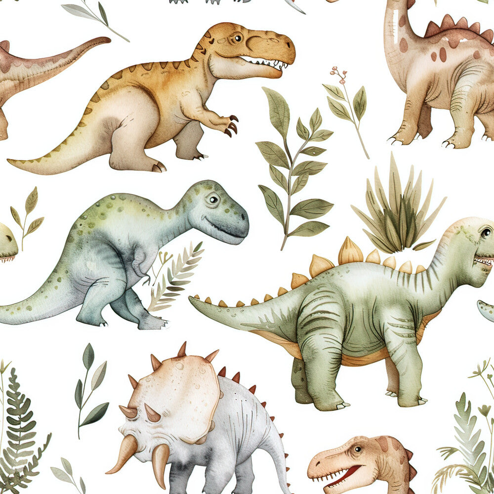 Watercolor Dinosaurs Fat Quarter Bundle