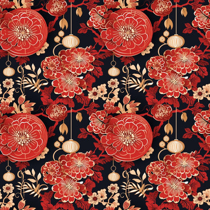 Chinese Lunar Lantern Lights Fat Quarter Bundle