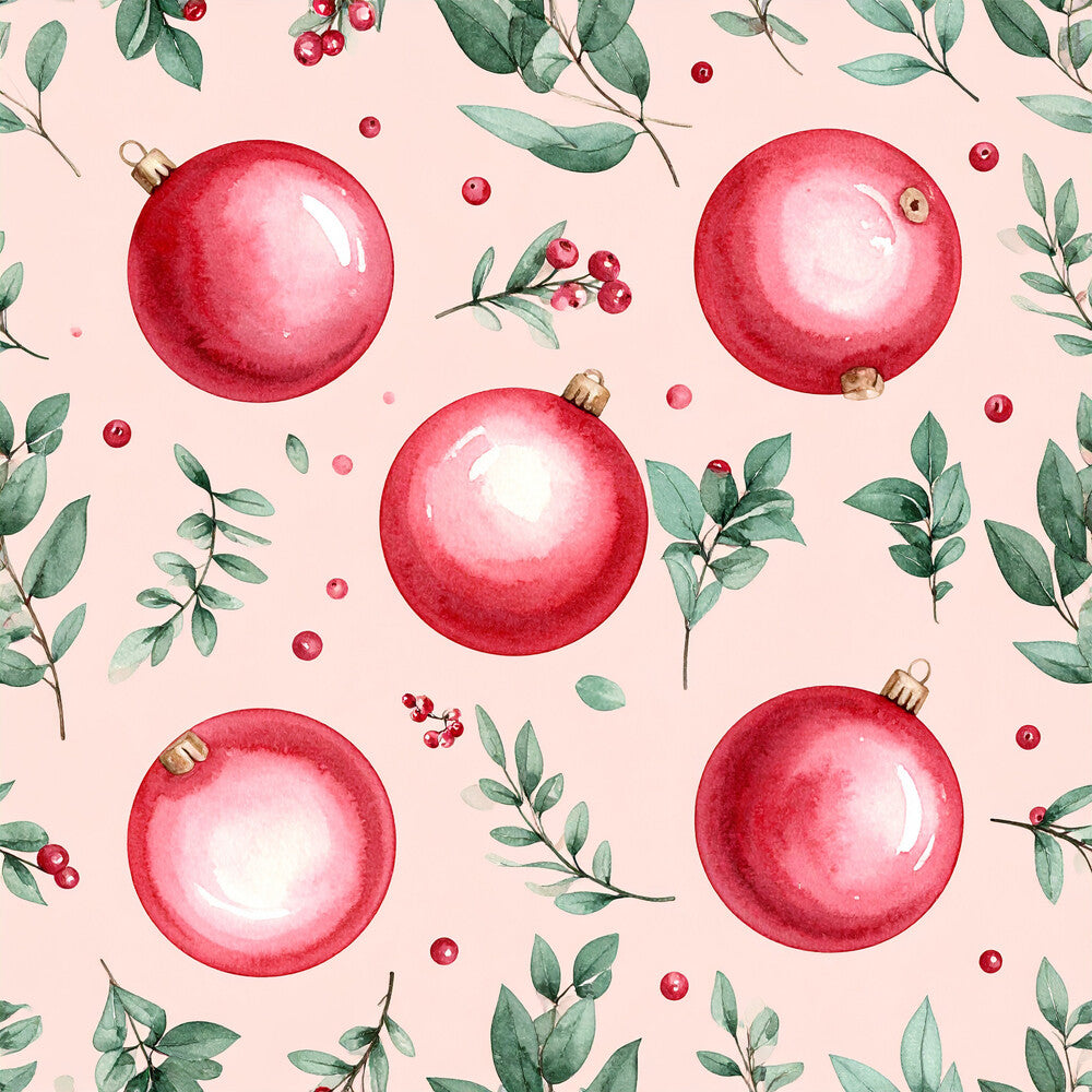 Traditional Christmas Watercolor Fat Quarter Bundle