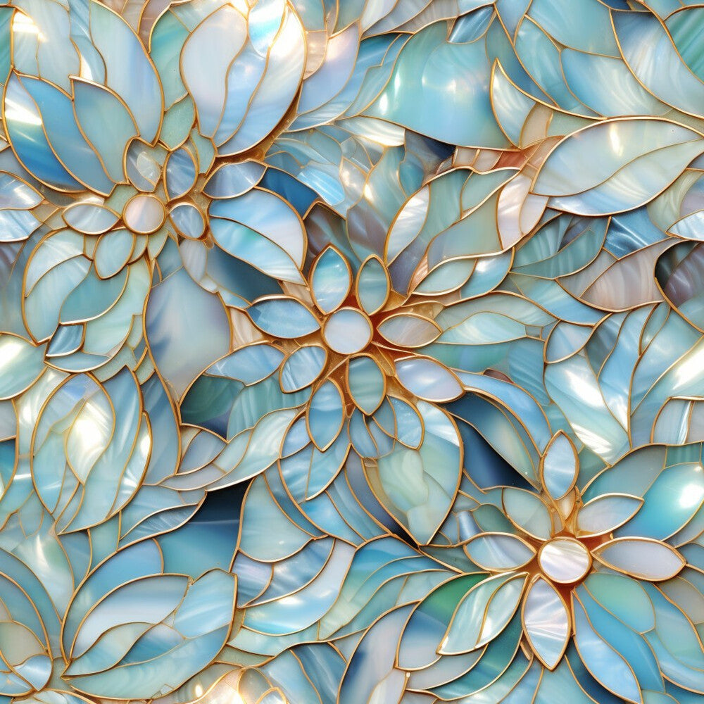 Iridescent Floral Mosaic Tiles Fat Quarter Bundle