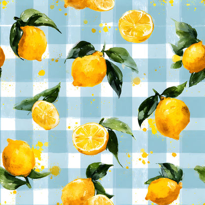 Lemonade Summer Gingham Fat Quarter Bundle