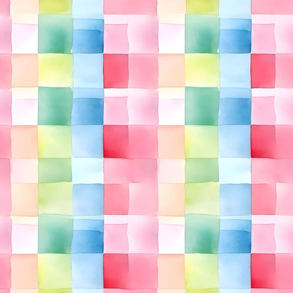 Watercolor Checkered Gingham Fat Quarter Bundle