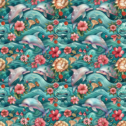Swimming with Dolphins Fat Quarter Bundle