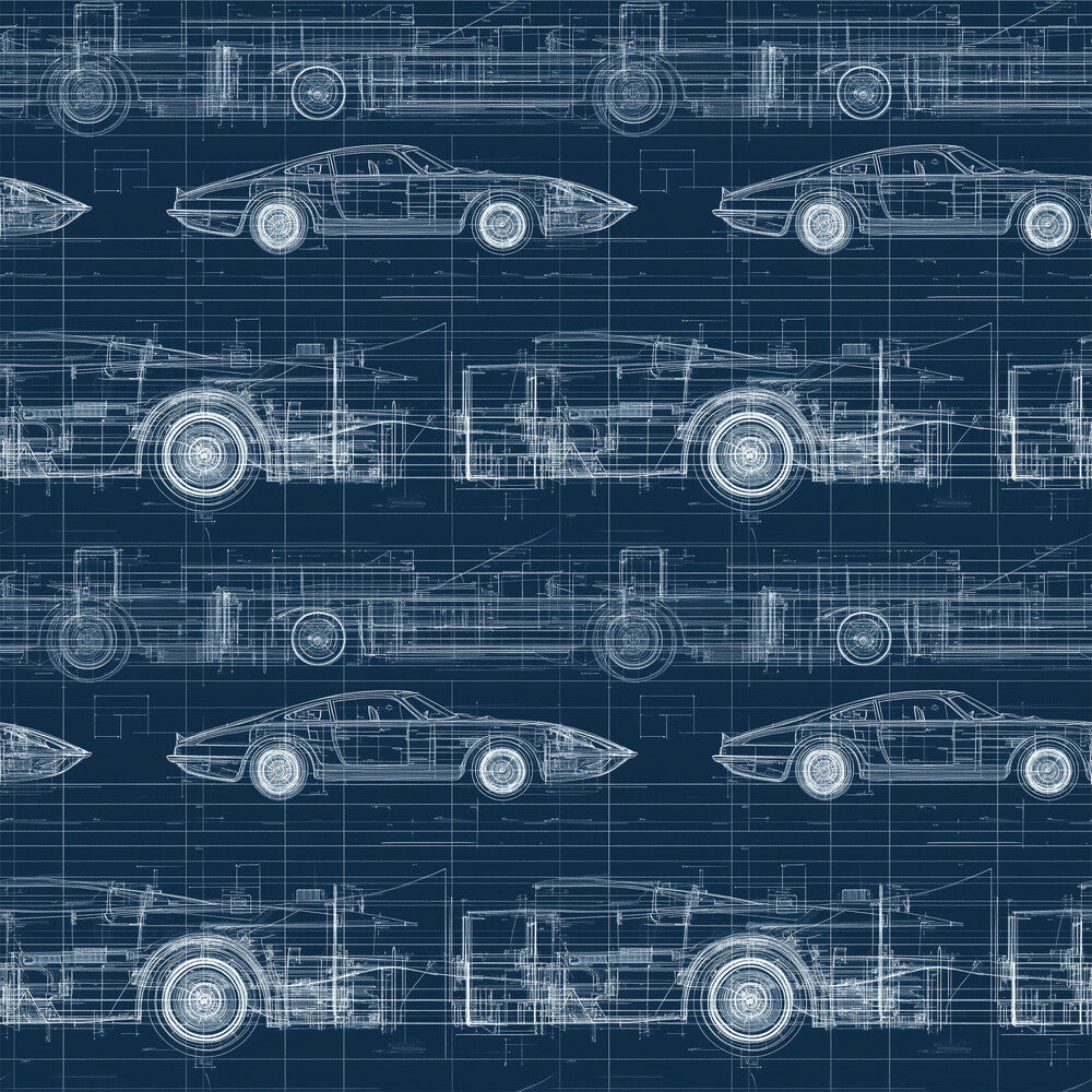 Vintage Car Blueprint Fat Quarter Bundle