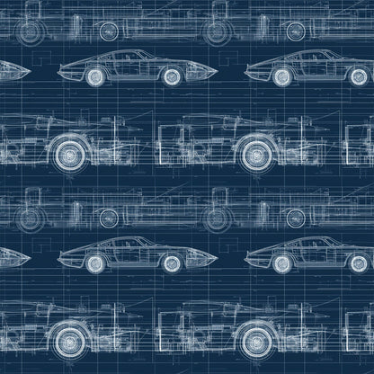 Vintage Car Blueprint Fat Quarter Bundle