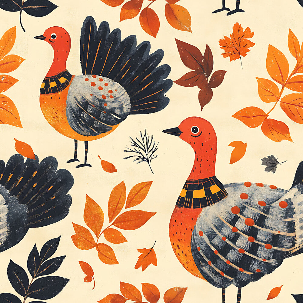 Retro Turkey Parade Fat Quarter Bundle