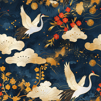 Japanese Cranes Fat Quarter Bundle