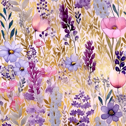 Periwinkle Purple Pink Floral Fat Quarter Bundle