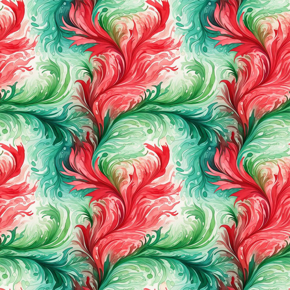 Watercolor Christmas Swirls Fat Quarter Bundle