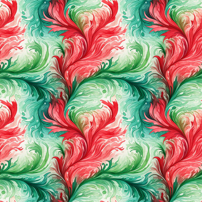 Watercolor Christmas Swirls Fat Quarter Bundle