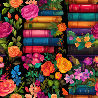 Rainbow Books and Flowers Fat Quarter Bundle
