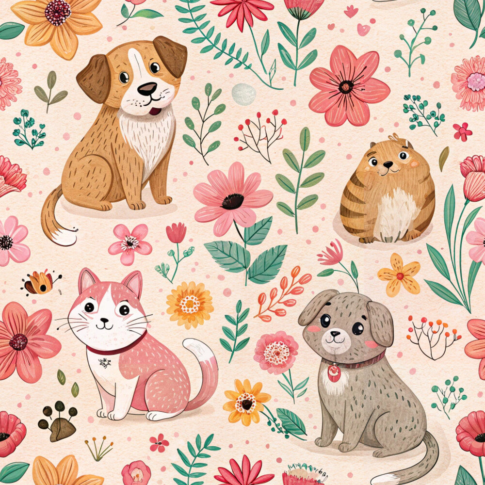 Heart and Paw Prints Fat Quarter Bundle