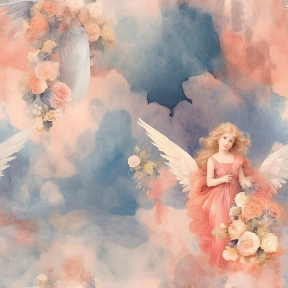 Vintage Angels in Heavenly Skies Fat Quarter Bundle