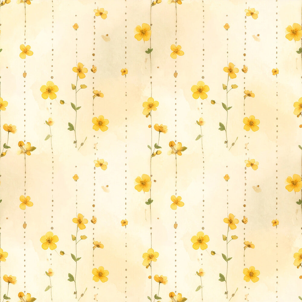 Dusty Yellow Cottage Garden Fat Quarter Bundle