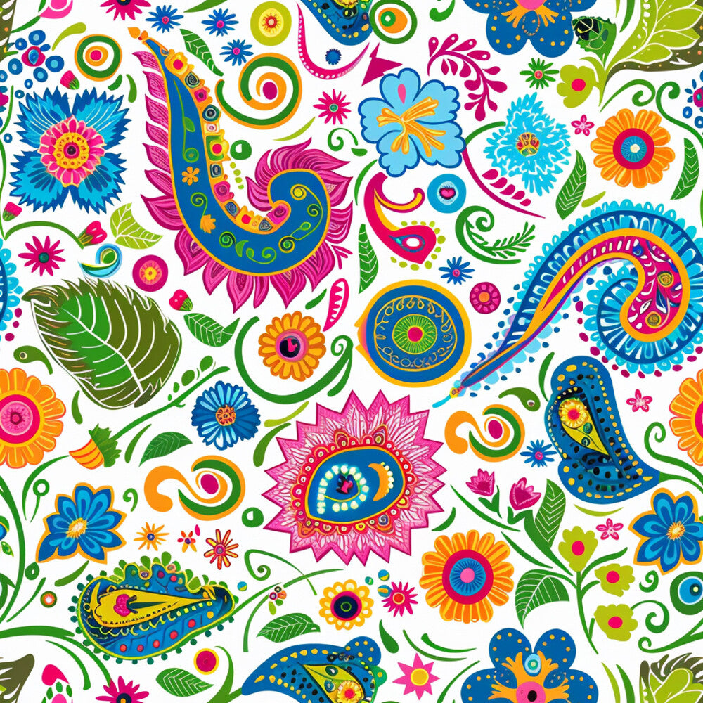Bright Preppy Paisley Fat Quarter Bundle