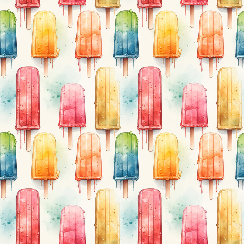 Watercolor Summer Popsicle Fat Quarter Bundle