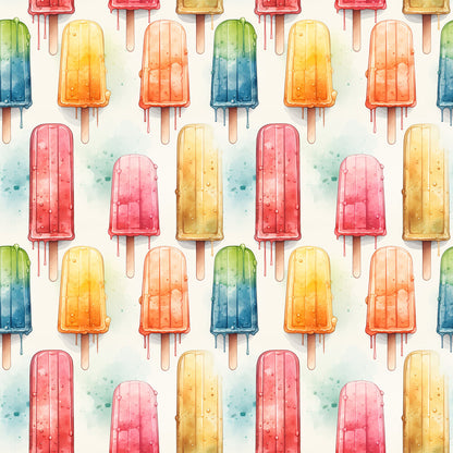 Watercolor Summer Popsicle Fat Quarter Bundle