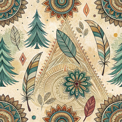 Boho Tribal Mandala Fat Quarter Bundle