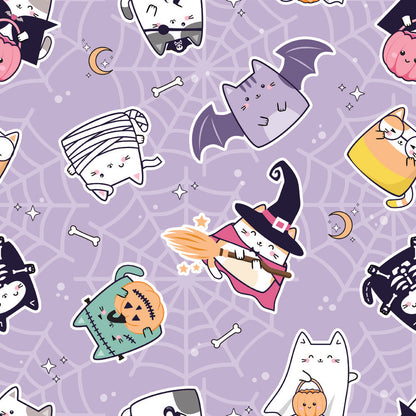 Kawaii Cute Halloween Cats Fat Quarter Bundle