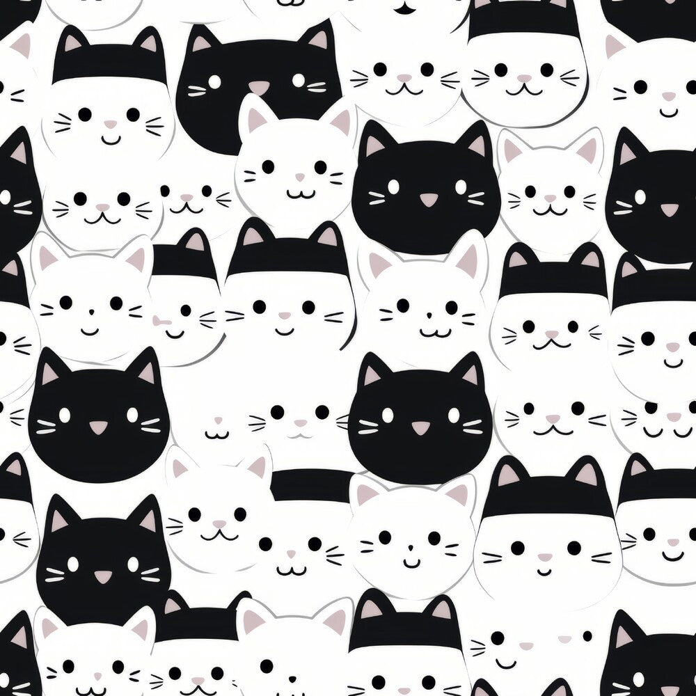 Black and White Cats Fat Quarter Bundle