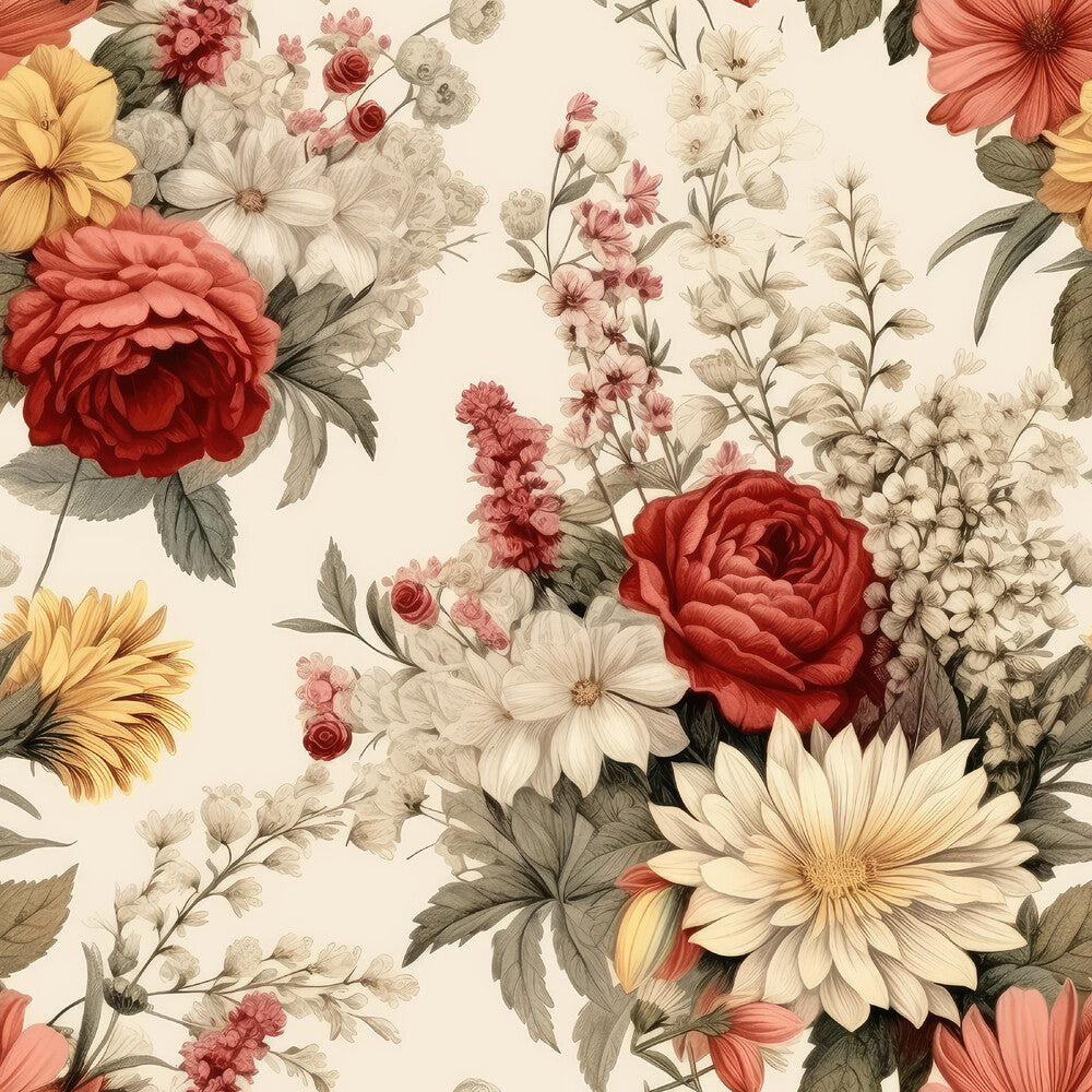 Rustic Wildflowers Bouquets Fat Quarter Bundle
