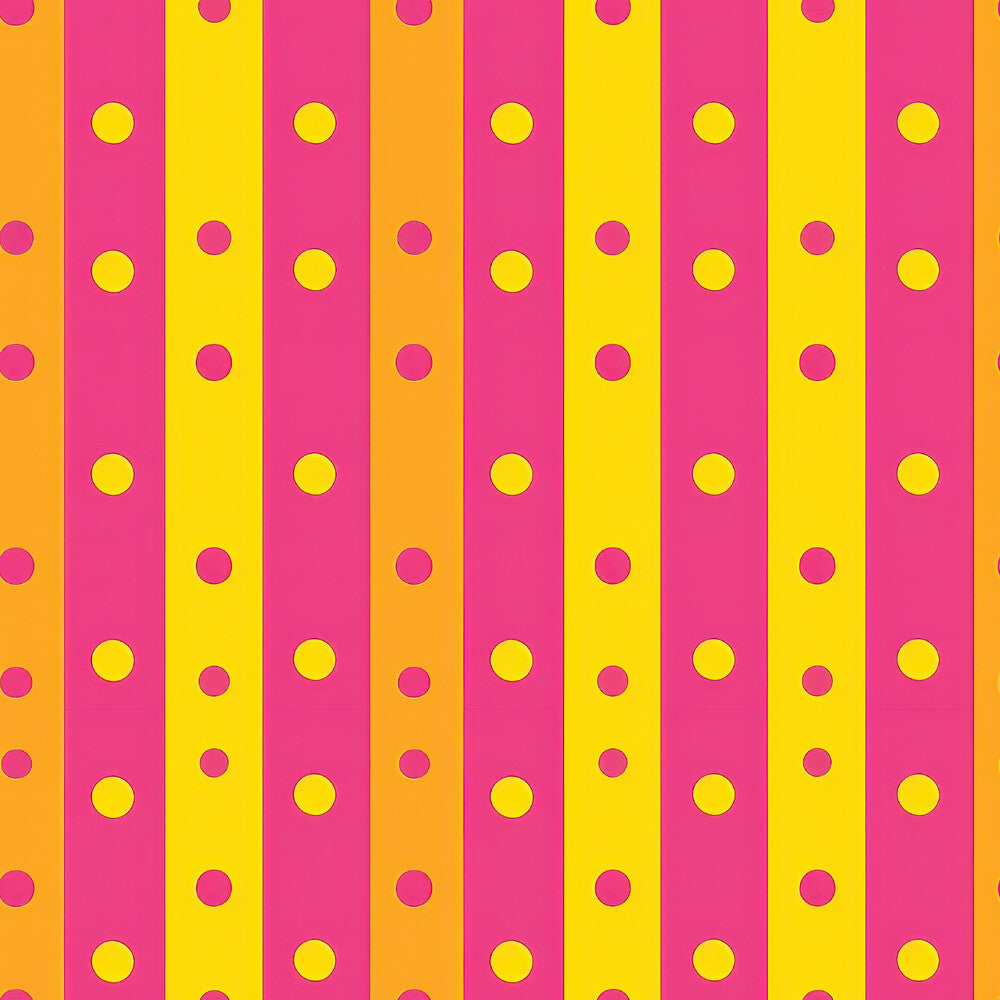 Pink and Yellow Dotted Stripes Fat Quarter Bundle