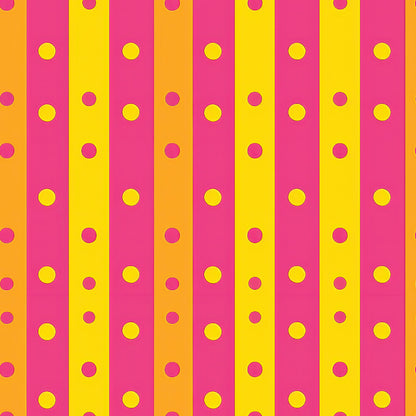 Pink and Yellow Dotted Stripes Fat Quarter Bundle