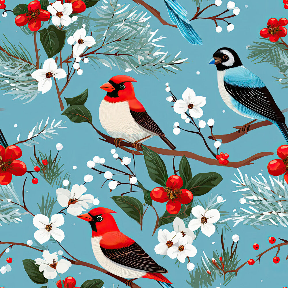 Cute Winter Birds Fat Quarter Bundle