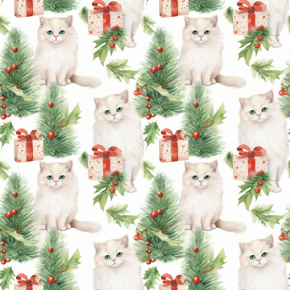Christmas Santa Kitty Cats Fat Quarter Bundle