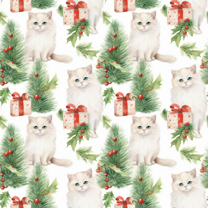 Christmas Santa Kitty Cats Fat Quarter Bundle