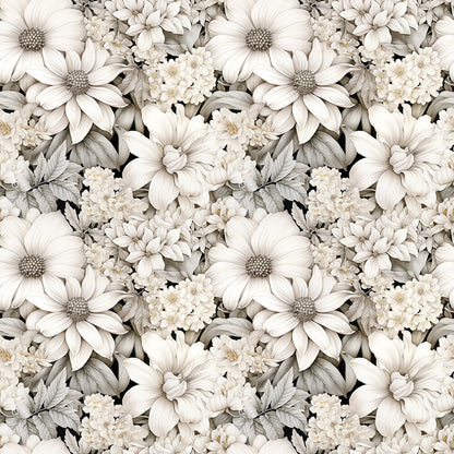 White Flowers Fat Quarter Bundle