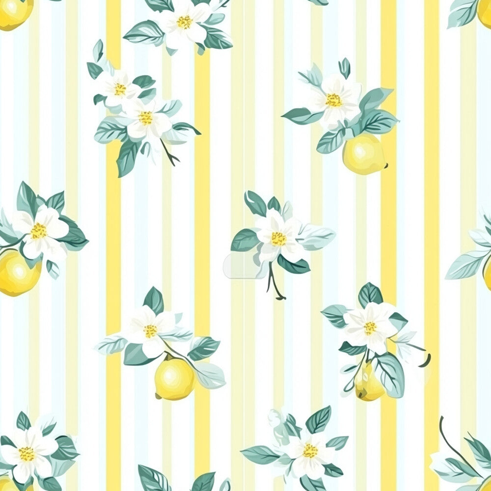 Lemon Floral Shabby Chic Fat Quarter Bundle