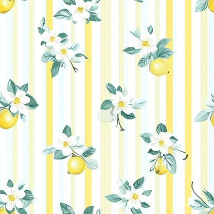 Lemon Floral Shabby Chic Fat Quarter Bundle