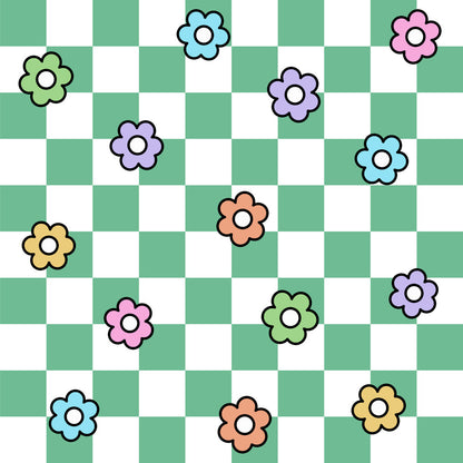 Spring Flower Checkered Fat Quarter Bundle
