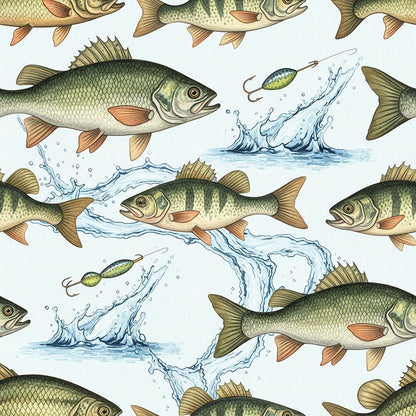 Fishing Lures And Tackle Fat Quarter Bundle