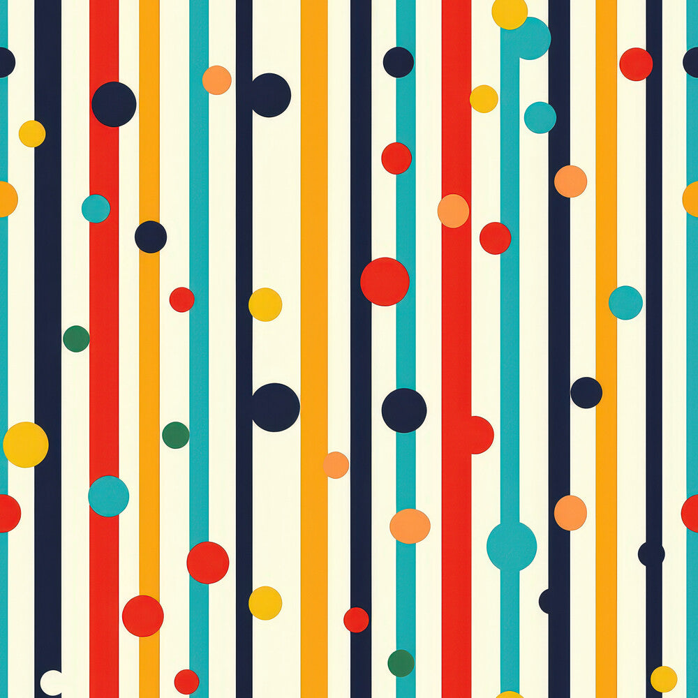 Colorful Stripes and Dots Fat Quarter Bundle