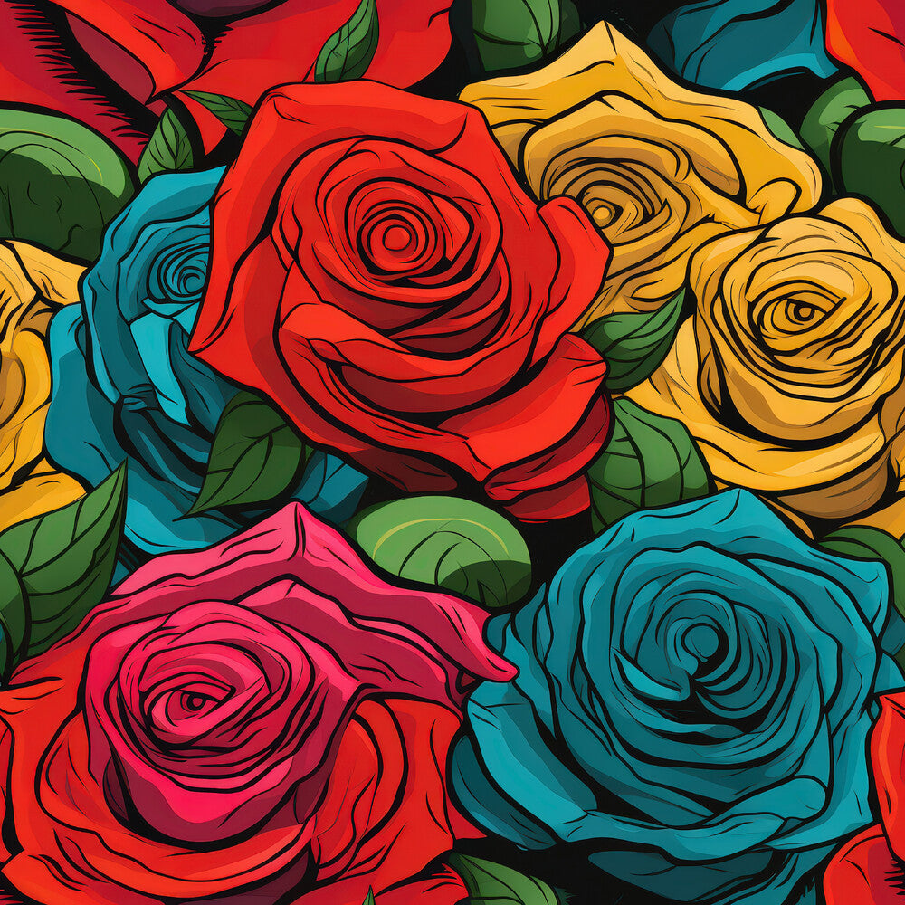 Pop Art Roses Fat Quarter Bundle