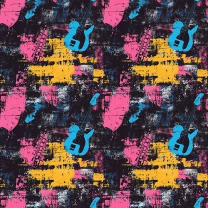 Grunge Rock Guitar Fat Quarter Bundle