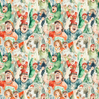 Watercolor Football Fat Quarter Bundle