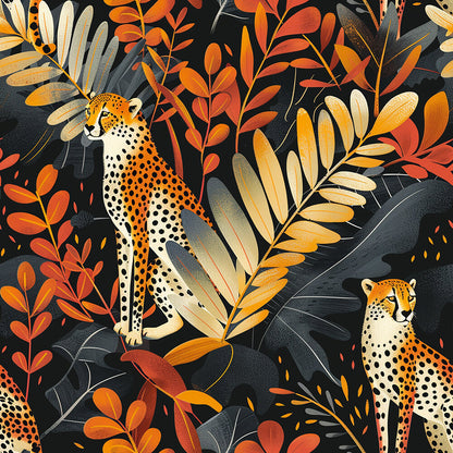 Cheetah and Leaves Fat Quarter Bundle
