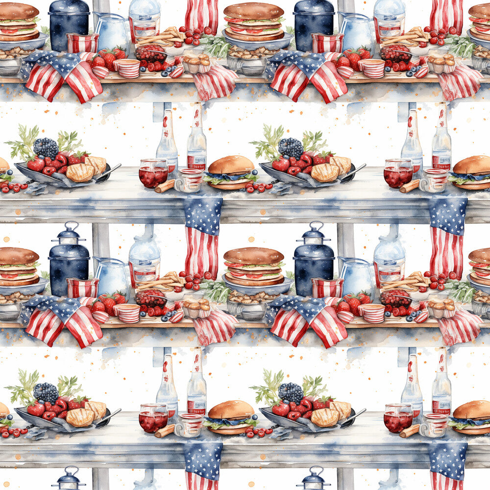 Red White and BBQ Fat Quarter Bundle