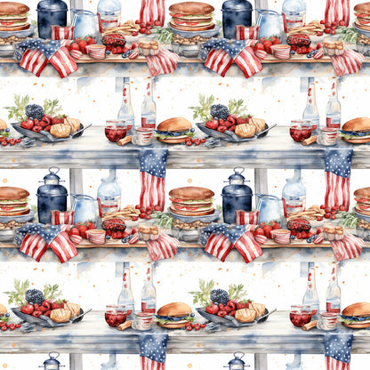 Red White and BBQ Fat Quarter Bundle
