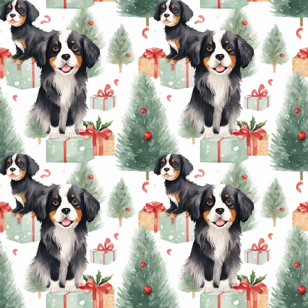 Christmas Santa Puppy Dogs Fat Quarter Bundle