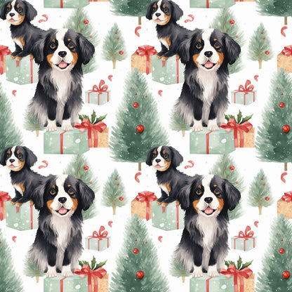 Christmas Santa Puppy Dogs Fat Quarter Bundle