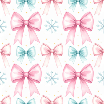 Pink Bows And Evergreen Fat Quarter Bundle