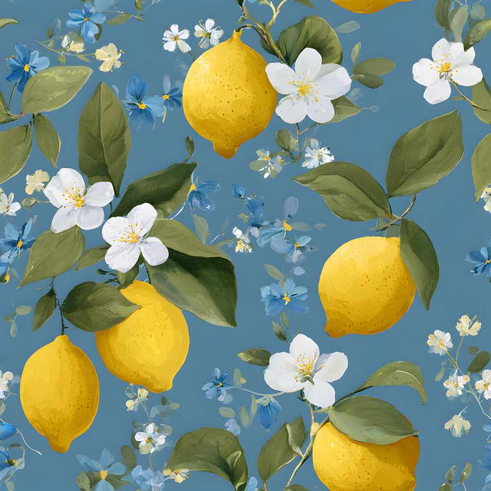 Summer Portuguese Azulejo Lemon Fat Quarter Bundle