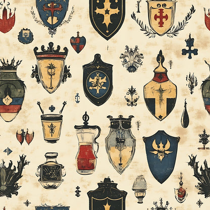 Rustic German Banners and Shields Fat Quarter Bundle