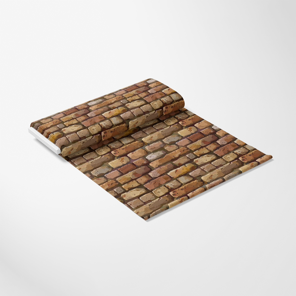 - Brick Walls Pattern 21 Quilting Cotton Fabric  
- quilting fabric  
- cotton textile  
- brick design  
- rustic colors  
- brown, tan, beige, gray  
- textured look  
- sewing material  
- craft fabric  
- printed fabric  
- fabric yardage